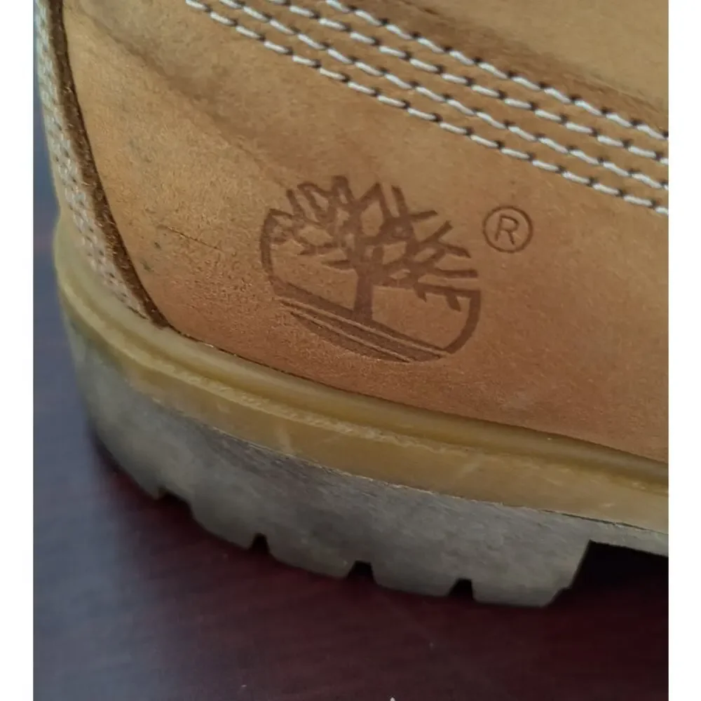 Timberland Premium 6 Inch Waterproof Boots Men's Size 9.5 Wheat Nubuck Leather